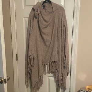 Rue21 Tan Fringed Women's Poncho